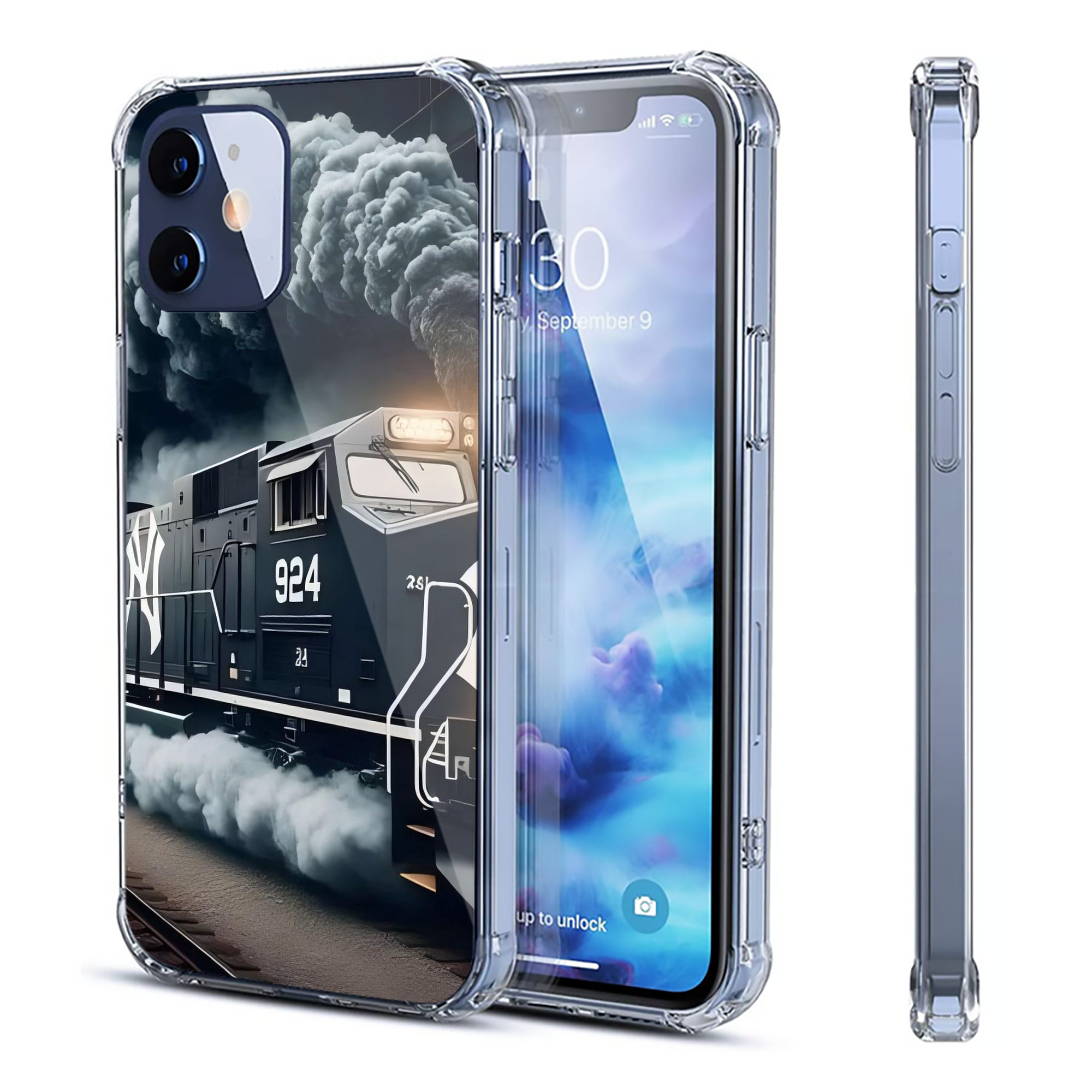 New York Yankees 257 Clear IPhone 12 Case – Soft TPU With UV Print – Enhanced Drop Protection, Precise Fit, Anti-Fingerprint, Customizable Design, Scratch-Resistant, Yellow-Resistant